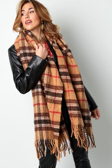 Scarf colorful check - white h5 Picture2